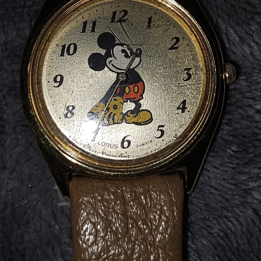 Disney Lorus Watch with Gold and Black Accents Vintage